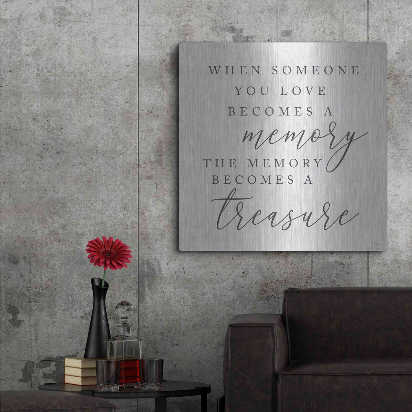 Luxe Metal Art 'Treasured Memory' by Lux + Me, Metal Wall Art,36x36