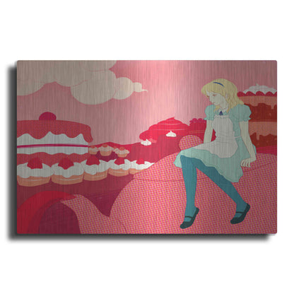 Luxe Metal Art 'Alice in the Candy World' by Sai Tamiya, Metal Wall Art