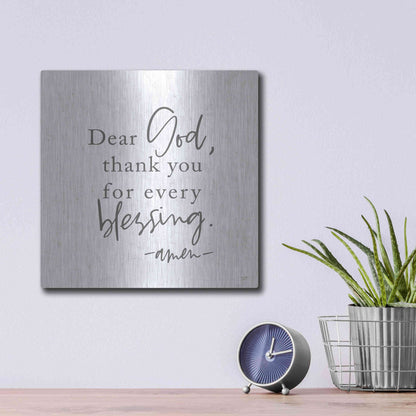 Luxe Metal Art 'Thank You for Every Blessing' by Lux + Me, Metal Wall Art,12x12