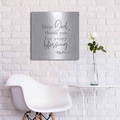 Luxe Metal Art 'Thank You for Every Blessing' by Lux + Me, Metal Wall Art,24x24