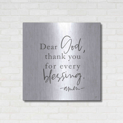Luxe Metal Art 'Thank You for Every Blessing' by Lux + Me, Metal Wall Art,36x36