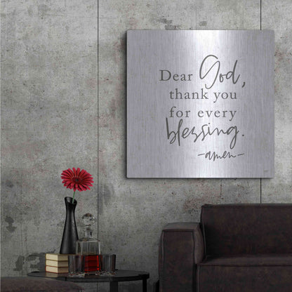 Luxe Metal Art 'Thank You for Every Blessing' by Lux + Me, Metal Wall Art,36x36