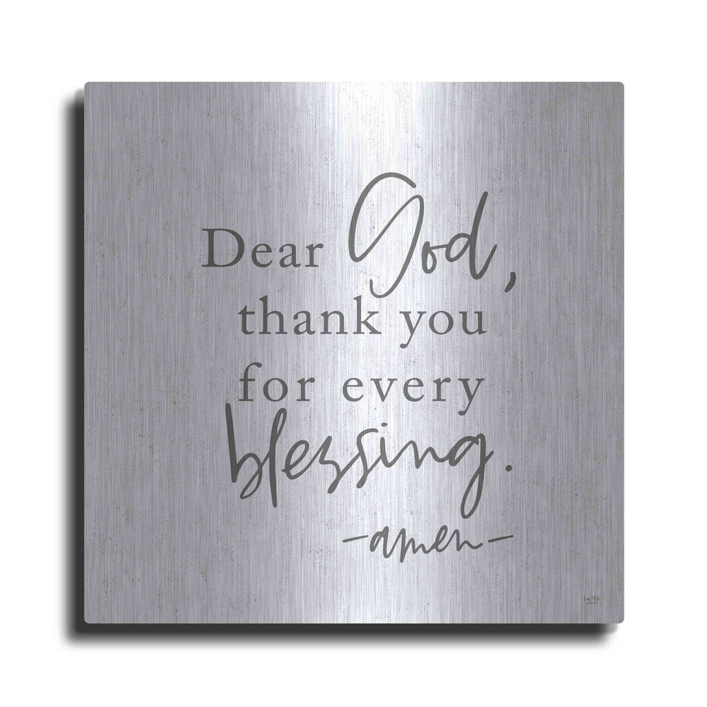 Luxe Metal Art 'Thank You for Every Blessing' by Lux + Me, Metal Wall Art