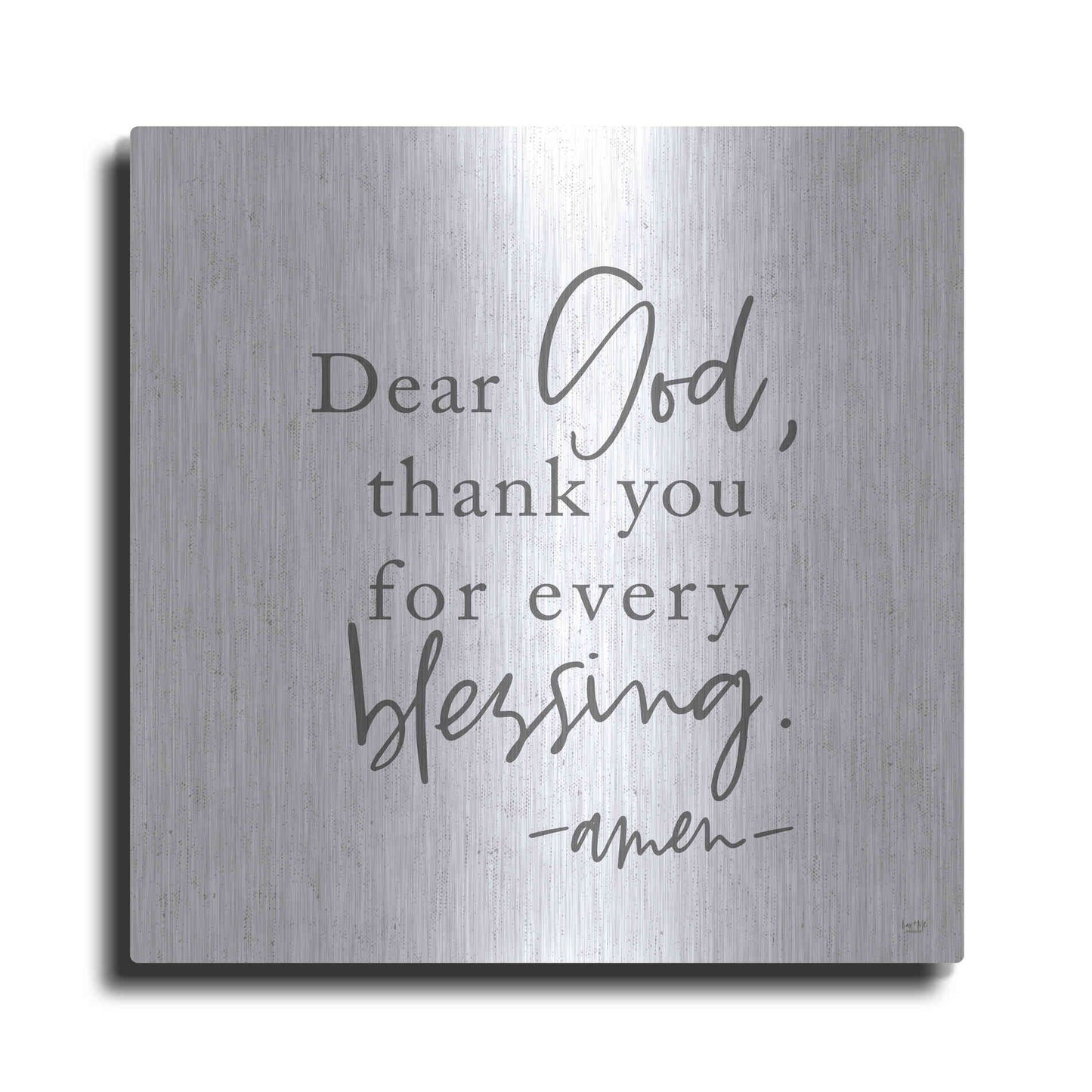 Luxe Metal Art 'Thank You for Every Blessing' by Lux + Me, Metal Wall Art