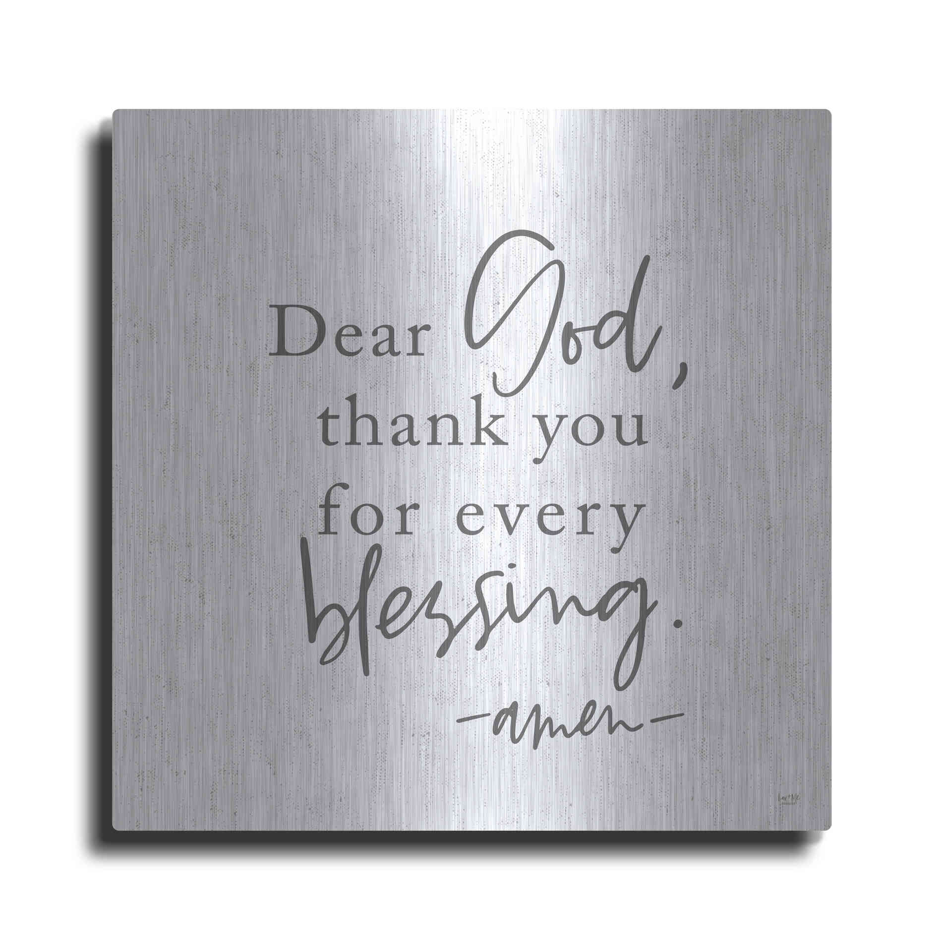 Luxe Metal Art 'Thank You for Every Blessing' by Lux + Me, Metal Wall Art