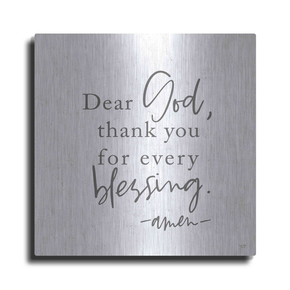 Luxe Metal Art 'Thank You for Every Blessing' by Lux + Me, Metal Wall Art