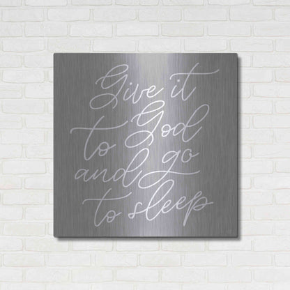 Luxe Metal Art 'Give It to God' by Lux + Me, Metal Wall Art,36x36