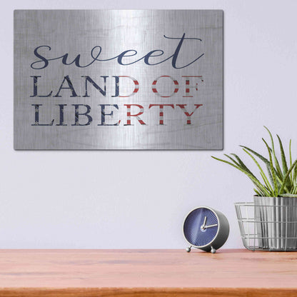 Luxe Metal Art 'Sweet Land of Liberty II' by Lux + Me, Metal Wall Art,16x12