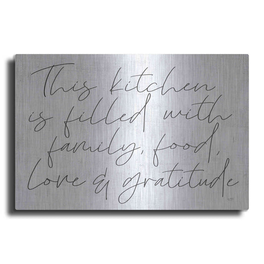 Luxe Metal Art 'Family, Food, Love and Gratitude' by Lux + Me, Metal Wall Art