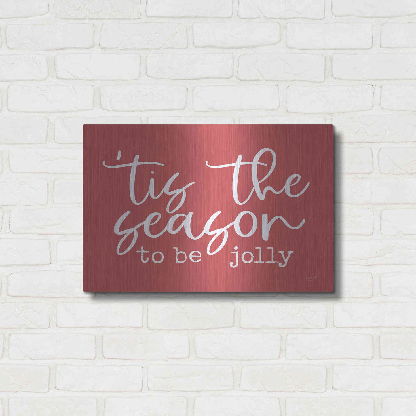 Luxe Metal Art 'Tis the Season' by Lux + Me, Metal Wall Art,24x16