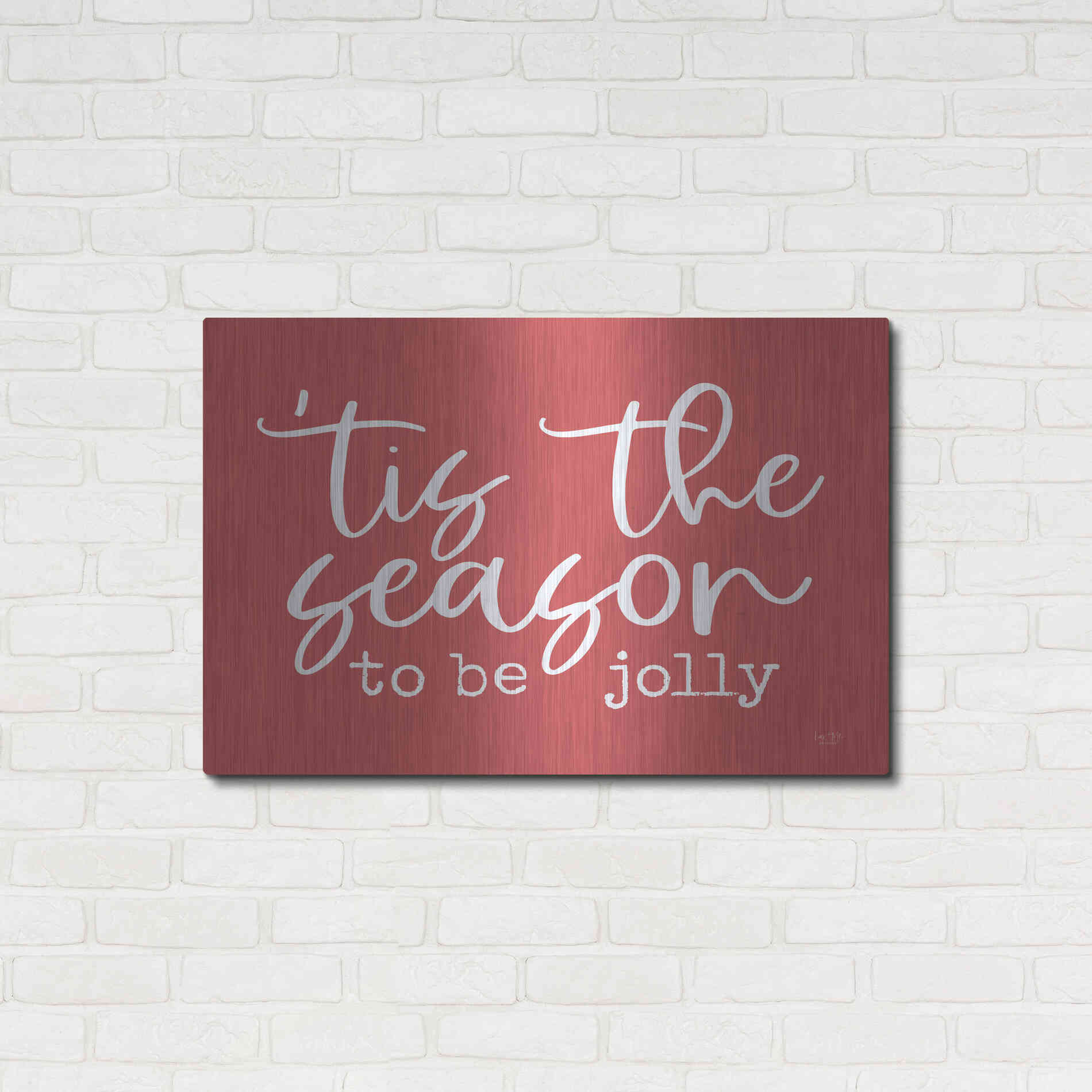 Luxe Metal Art 'Tis the Season' by Lux + Me, Metal Wall Art,36x24