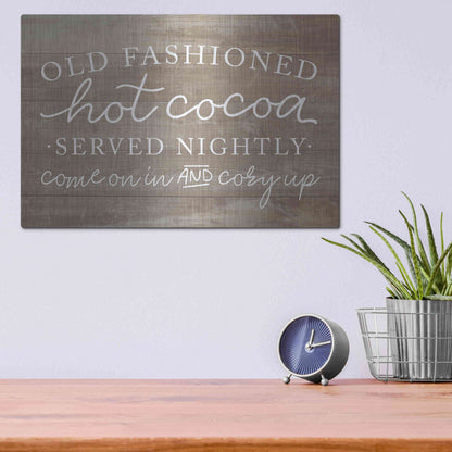 Luxe Metal Art 'Old Fashion Hot Cocoa' by Lux + Me, Metal Wall Art,16x12