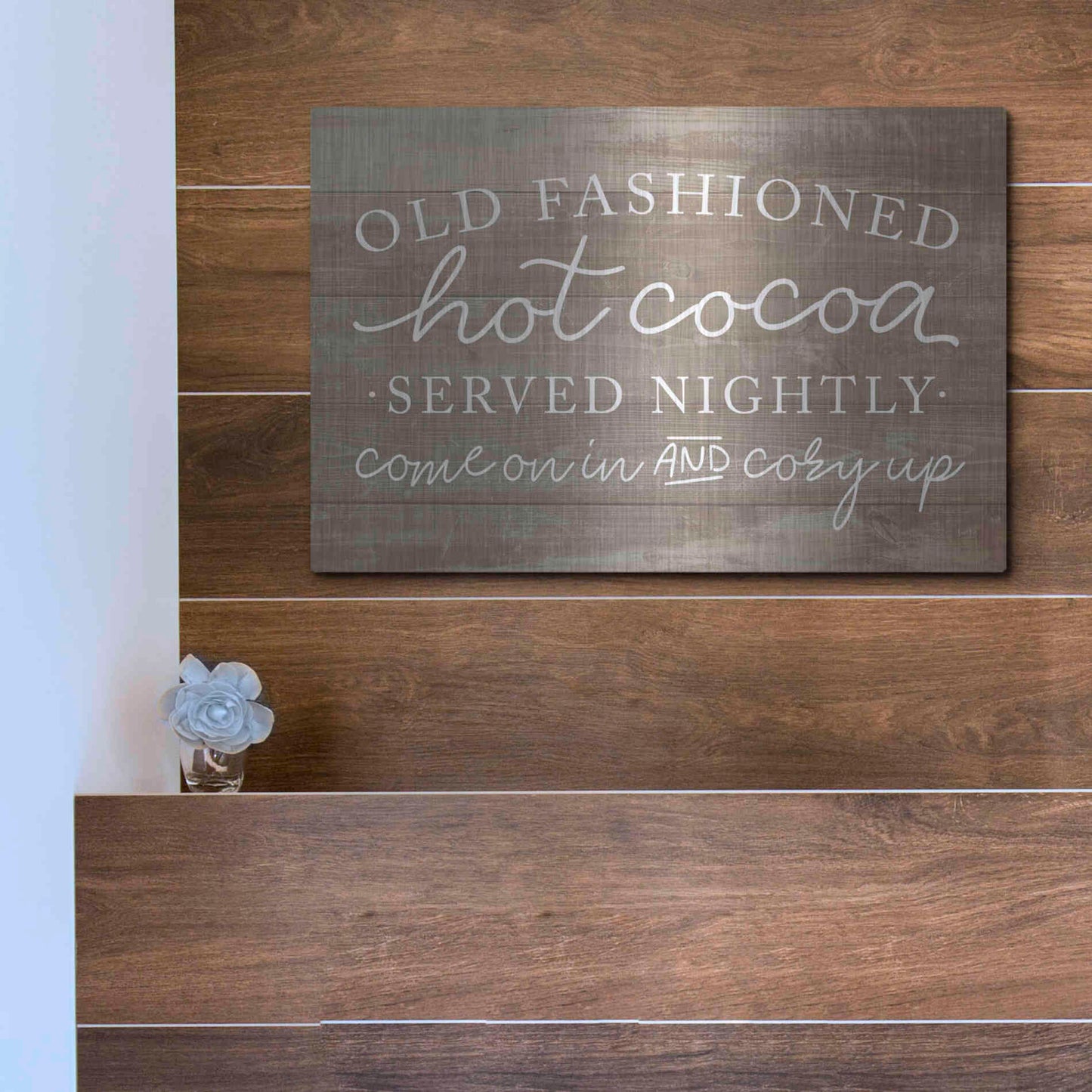 Luxe Metal Art 'Old Fashion Hot Cocoa' by Lux + Me, Metal Wall Art,16x12