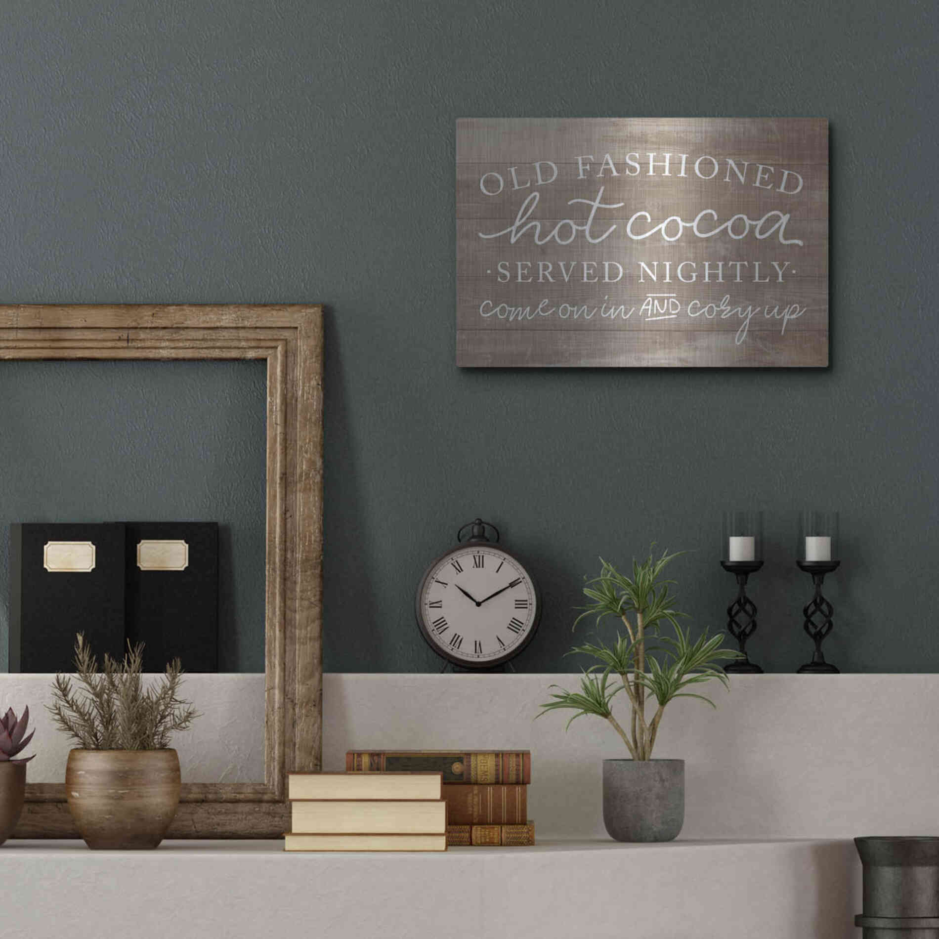 Luxe Metal Art 'Old Fashion Hot Cocoa' by Lux + Me, Metal Wall Art,16x12