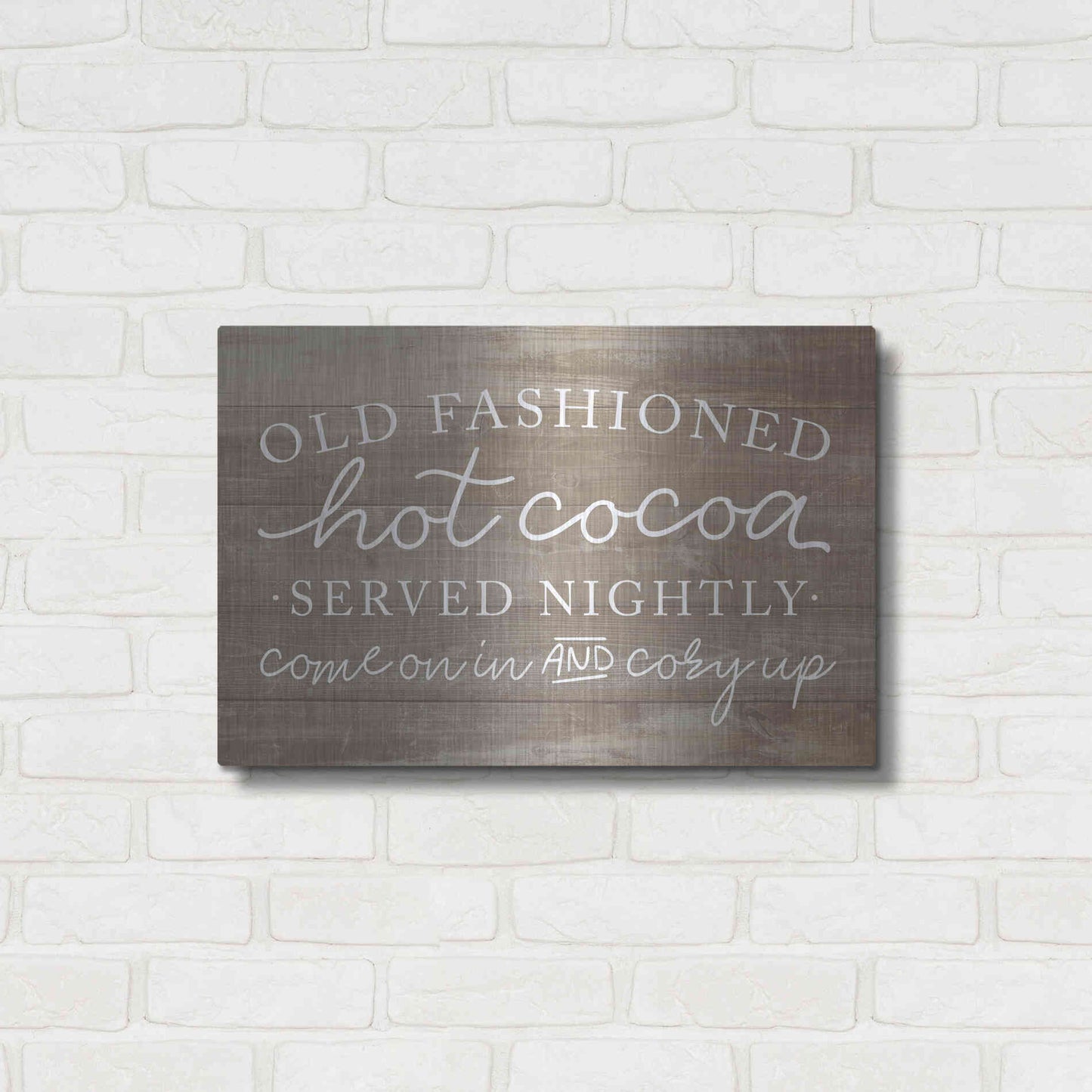 Luxe Metal Art 'Old Fashion Hot Cocoa' by Lux + Me, Metal Wall Art,24x16