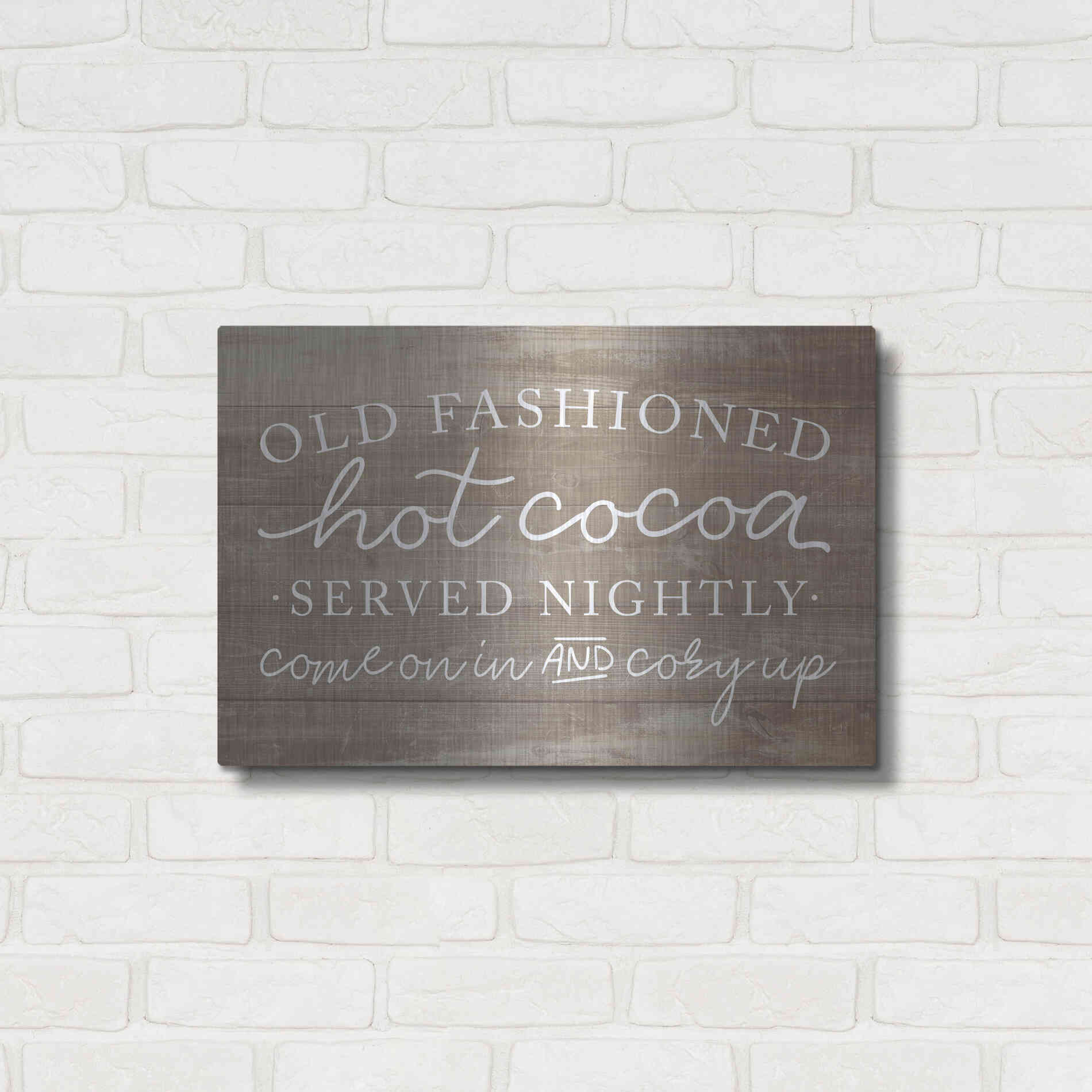 Luxe Metal Art 'Old Fashion Hot Cocoa' by Lux + Me, Metal Wall Art,24x16