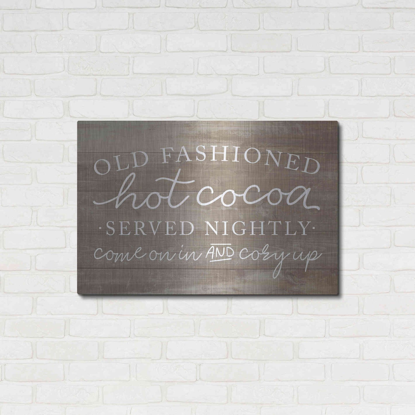 Luxe Metal Art 'Old Fashion Hot Cocoa' by Lux + Me, Metal Wall Art,36x24