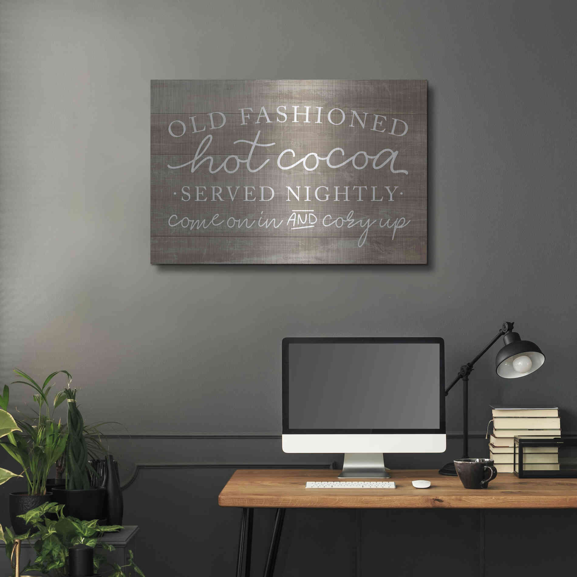 Luxe Metal Art 'Old Fashion Hot Cocoa' by Lux + Me, Metal Wall Art,36x24