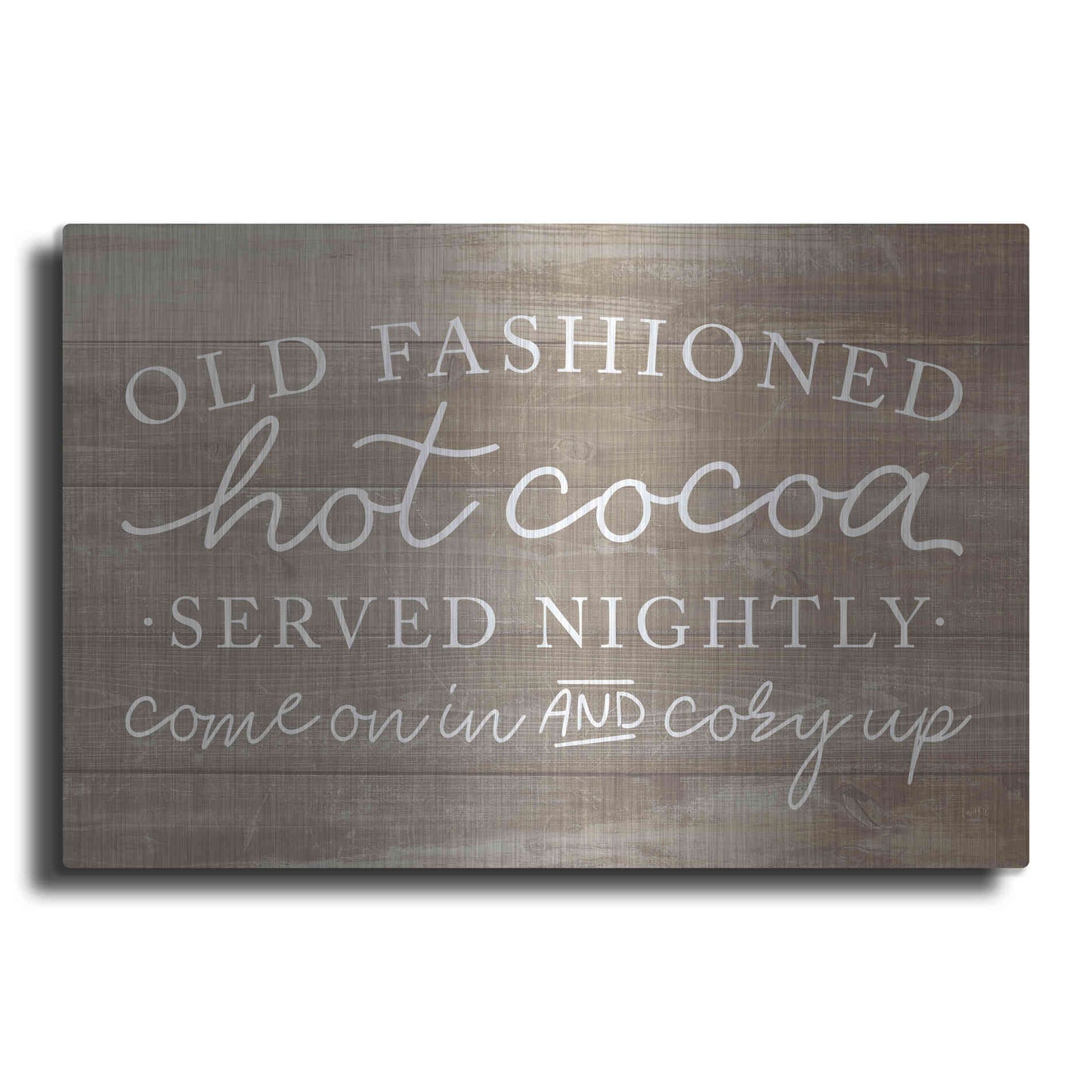 Luxe Metal Art 'Old Fashion Hot Cocoa' by Lux + Me, Metal Wall Art