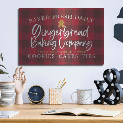 Luxe Metal Art 'Gingerbread Baking Company' by Lux + Me, Metal Wall Art,16x12