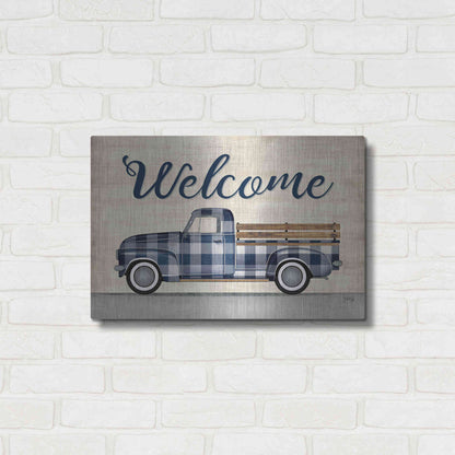Luxe Metal Art 'Welcome Truck' by Marla Rae, Metal Wall Art,24x16