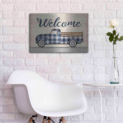 Luxe Metal Art 'Welcome Truck' by Marla Rae, Metal Wall Art,24x16