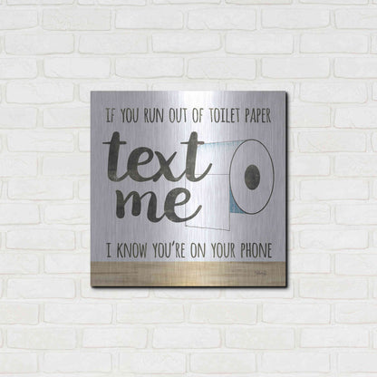 Luxe Metal Art 'Text Me' by Marla Rae, Metal Wall Art,24x24