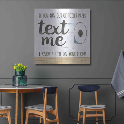 Luxe Metal Art 'Text Me' by Marla Rae, Metal Wall Art,36x36
