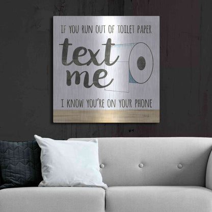 Luxe Metal Art 'Text Me' by Marla Rae, Metal Wall Art,36x36