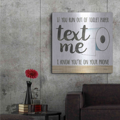 Luxe Metal Art 'Text Me' by Marla Rae, Metal Wall Art,36x36