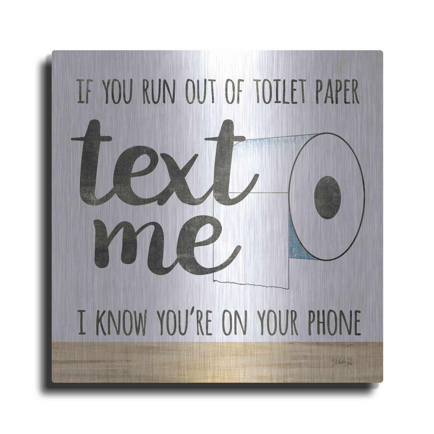 Luxe Metal Art 'Text Me' by Marla Rae, Metal Wall Art