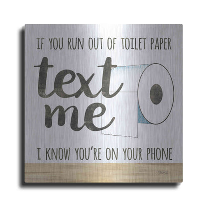 Luxe Metal Art 'Text Me' by Marla Rae, Metal Wall Art
