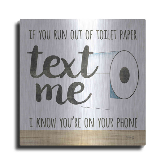 Luxe Metal Art 'Text Me' by Marla Rae, Metal Wall Art