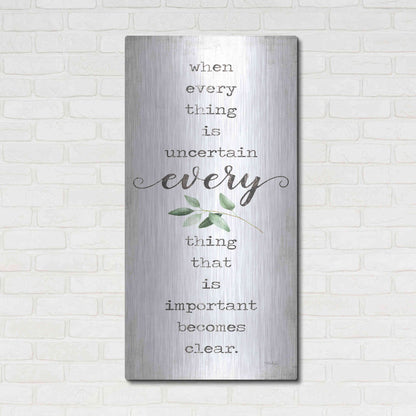 Luxe Metal Art 'What's Important Becomes Clear' by Marla Rae, Metal Wall Art,24x48
