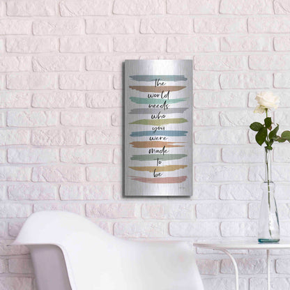 Luxe Metal Art 'Made to Be' by Marla Rae, Metal Wall Art,12x24