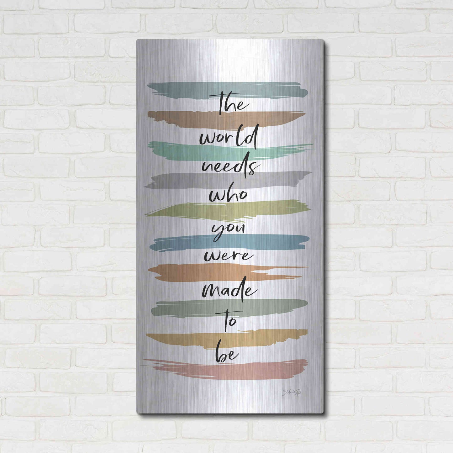 Luxe Metal Art 'Made to Be' by Marla Rae, Metal Wall Art,24x48