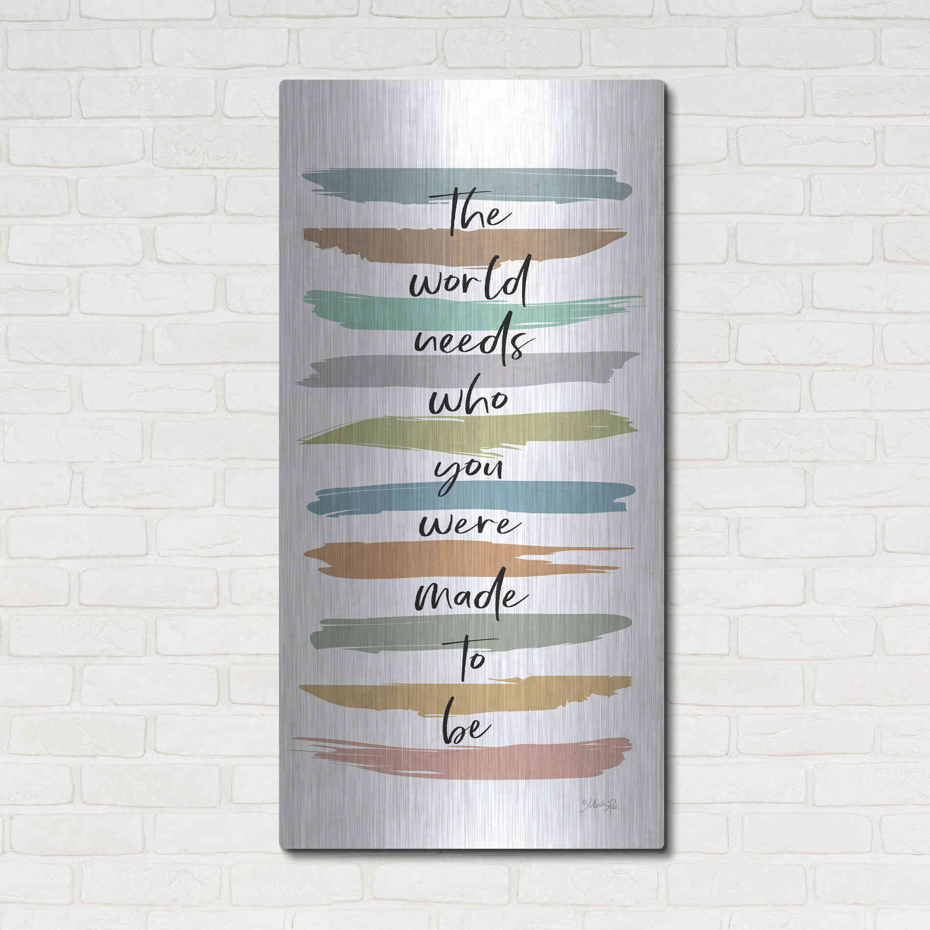 Luxe Metal Art 'Made to Be' by Marla Rae, Metal Wall Art,24x48