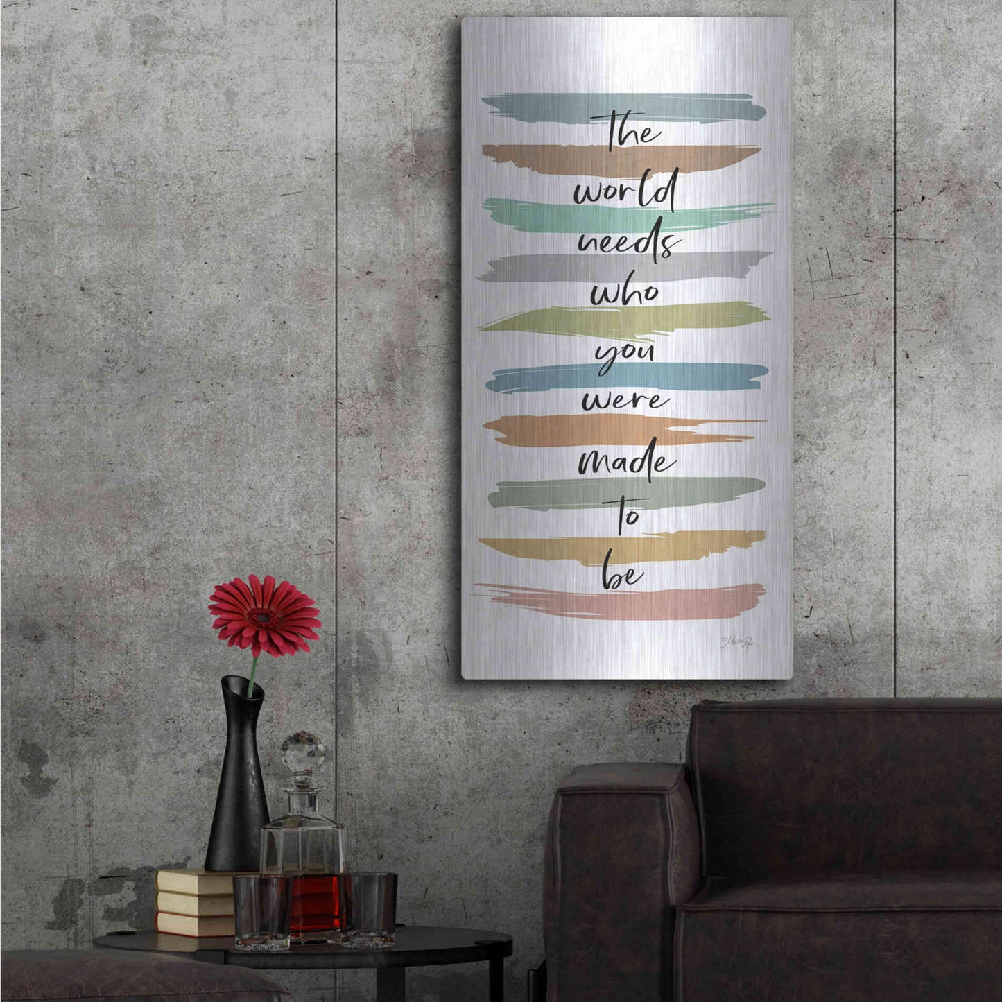 Luxe Metal Art 'Made to Be' by Marla Rae, Metal Wall Art,24x48