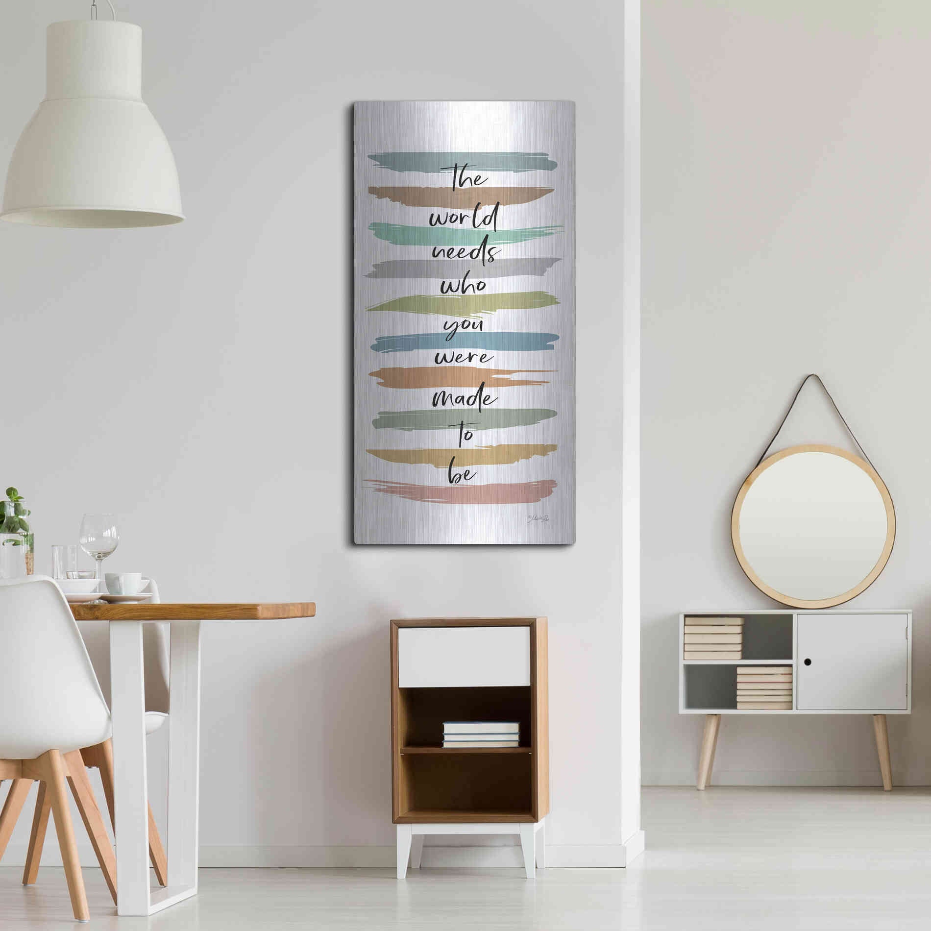 Luxe Metal Art 'Made to Be' by Marla Rae, Metal Wall Art,24x48