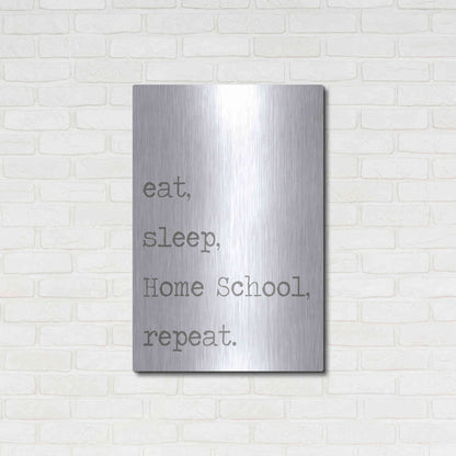 Luxe Metal Art 'Home School, Repeat' by Lauren Rader, Metal Wall Art,24x36