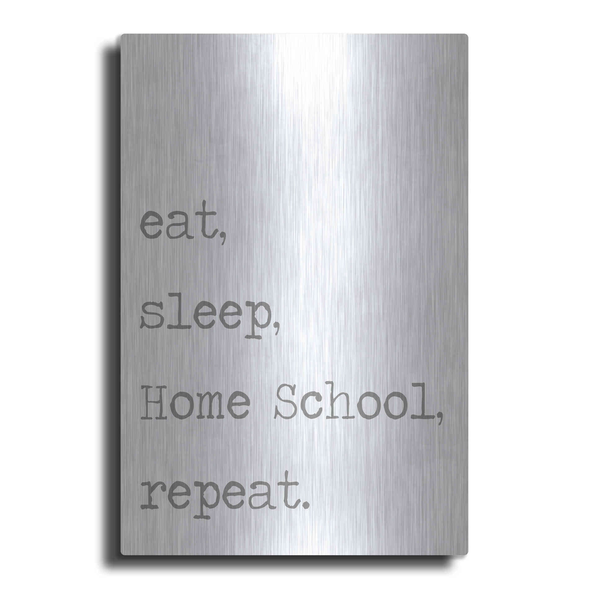 Luxe Metal Art 'Home School, Repeat' by Lauren Rader, Metal Wall Art