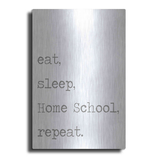 Luxe Metal Art 'Home School, Repeat' by Lauren Rader, Metal Wall Art