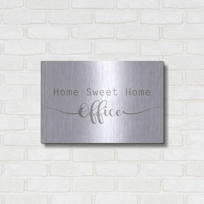 Luxe Metal Art 'Home Sweet Home Office' by Lauren Rader, Metal Wall Art,24x16