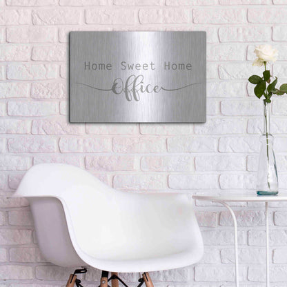 Luxe Metal Art 'Home Sweet Home Office' by Lauren Rader, Metal Wall Art,24x16