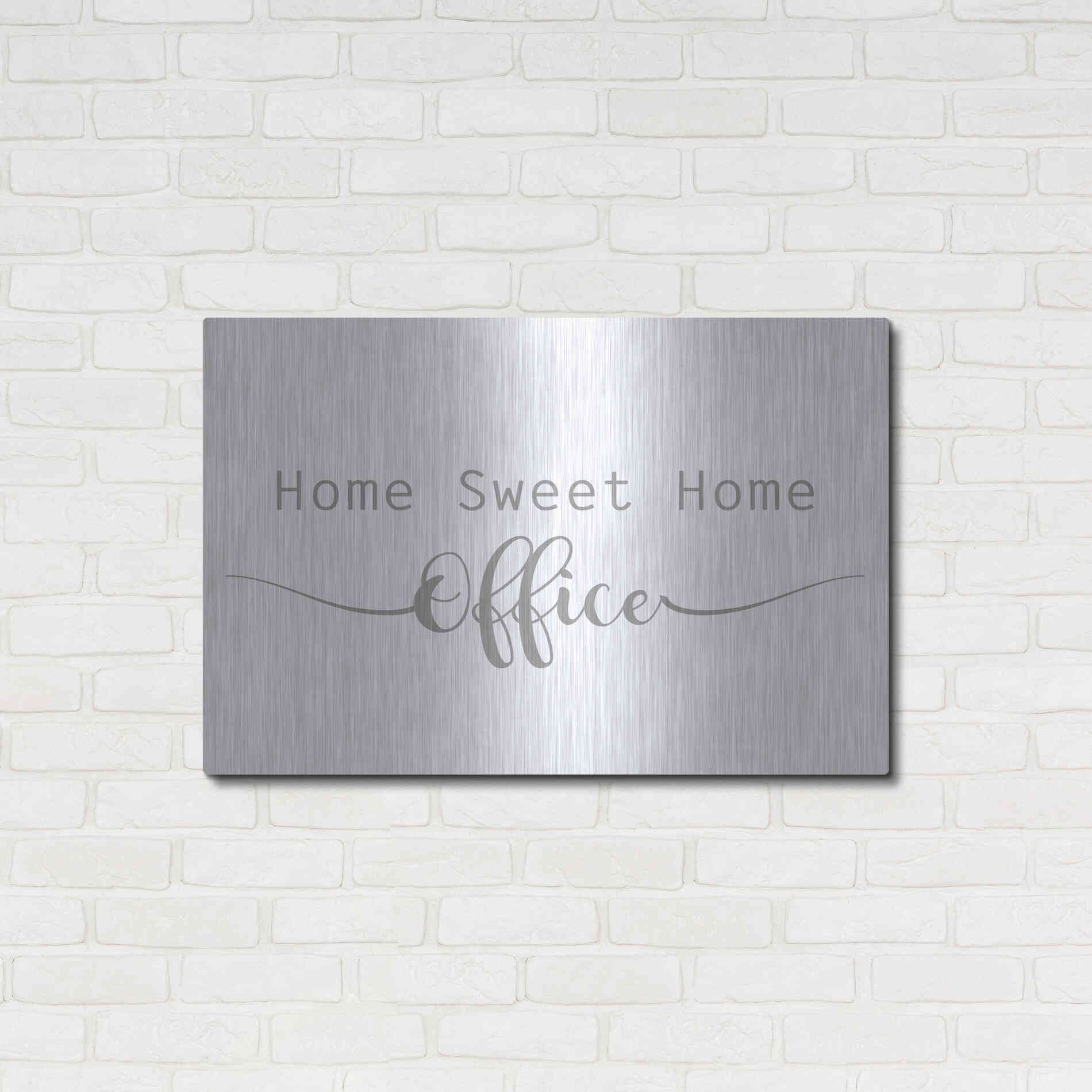 Luxe Metal Art 'Home Sweet Home Office' by Lauren Rader, Metal Wall Art,36x24
