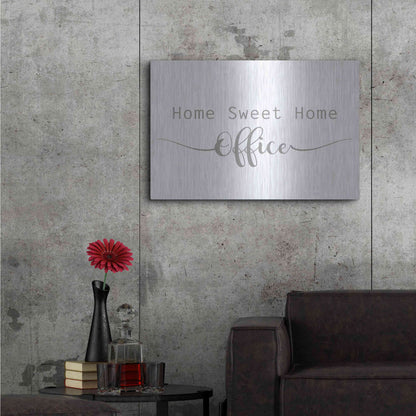 Luxe Metal Art 'Home Sweet Home Office' by Lauren Rader, Metal Wall Art,36x24