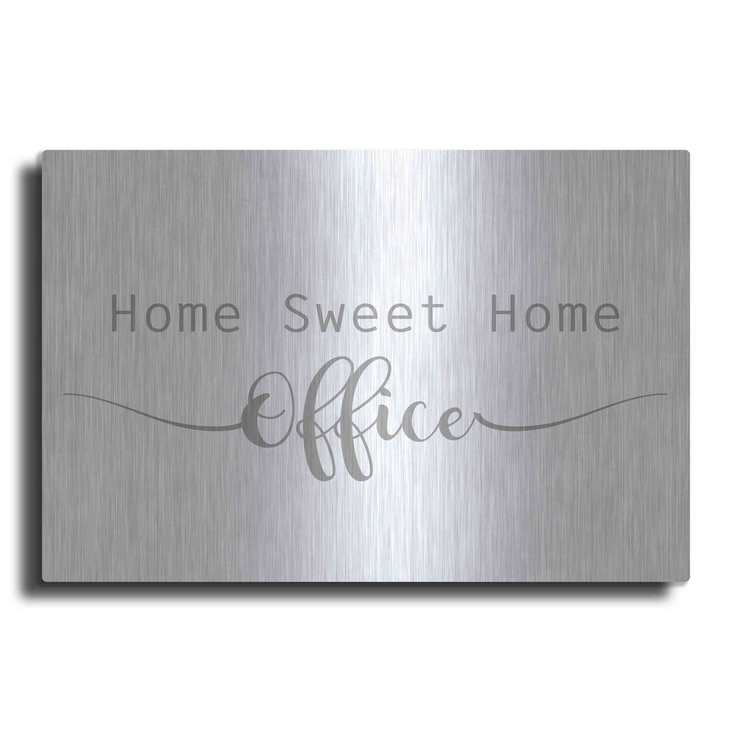 Luxe Metal Art 'Home Sweet Home Office' by Lauren Rader, Metal Wall Art