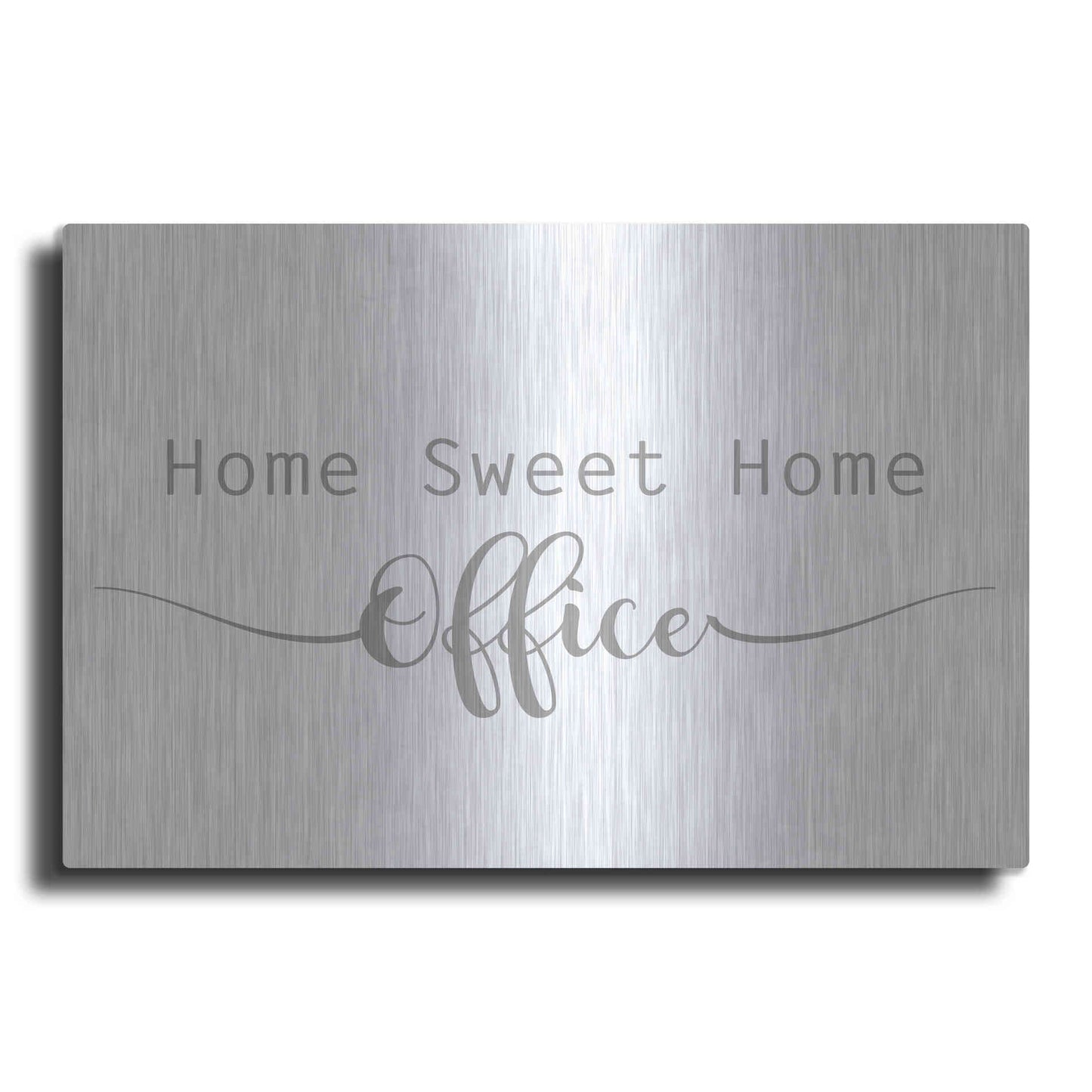 Luxe Metal Art 'Home Sweet Home Office' by Lauren Rader, Metal Wall Art