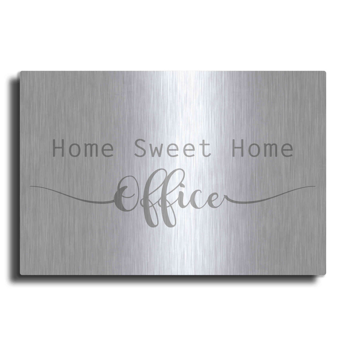 Luxe Metal Art 'Home Sweet Home Office' by Lauren Rader, Metal Wall Art
