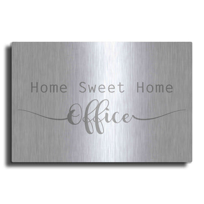 Luxe Metal Art 'Home Sweet Home Office' by Lauren Rader, Metal Wall Art